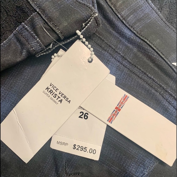 Hudson Womens Jeans Krista Vice Versa Super Skinny Laced Plaid Size 26 NWT - Picture 4 of 4